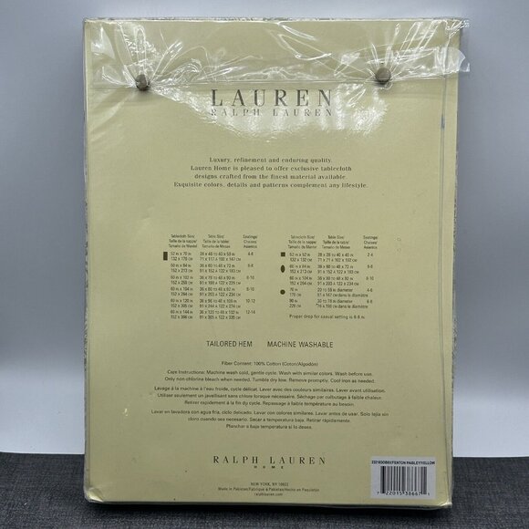 Lauren Ralph Lauren Paisley Tablecloth - Green and Cream - Picture 6 of 12